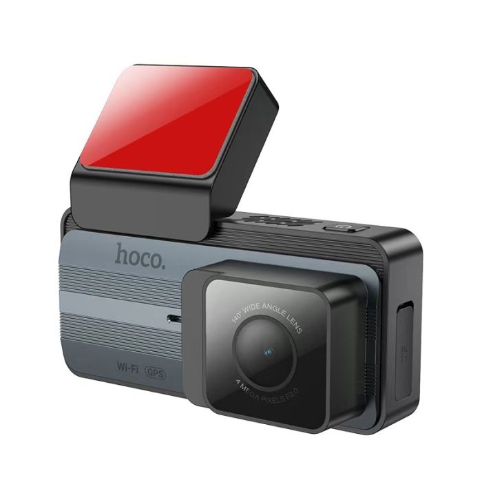 Відеореєстратор HOCO DV12 driving recorder 2K display GPS(with rear camera) Silvery Gray (6942007640176)
