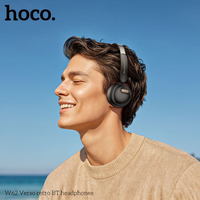 Бездротові накладні навушники HOCO W62 Verso retro BT headphones Black (6942007648127)