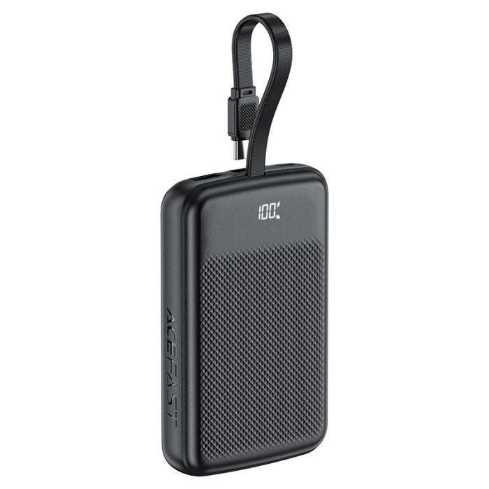 Зовнішній акумулятор ACEFAST M13 PD22.5W power bank with cable 10000mAh Black (6974316283959)