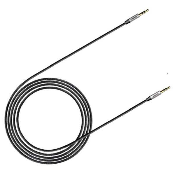 Аудіокабель Baseus M30 3.5mm male to 3.5mm male, nylon braid, 1.5m Silver+Black (CAM30-CS1)