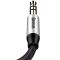 Аудіокабель Baseus M30 3.5mm male to 3.5mm male, nylon braid, 1.5m Silver+Black (CAM30-CS1)