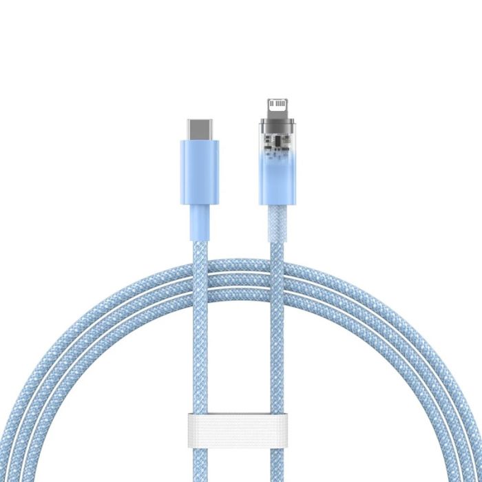 Кабель Baseus Explorer Series Fast Charging Cable with Smart Temperature Control Type-C to iP 20W 1m Blue (CATS010203)