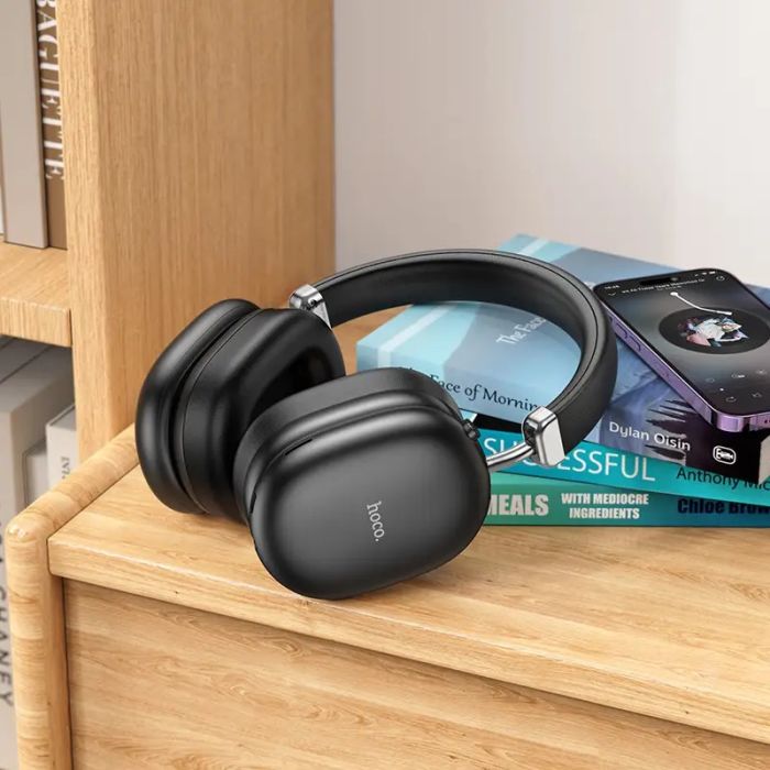 Бездротові накладні навушники HOCO W35 Max Auspicious ANC noise reduction BT headphones Black (6942007631280)
