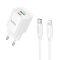 Мережевий зарядний пристрій з кабелем HOCO C147A Charm PD20W+QC3.0 charger set (C to iP)(EU) White (6942007630283)
