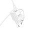 Мережевий зарядний пристрій з кабелем HOCO C147A Charm PD20W+QC3.0 charger set (C to iP)(EU) White (6942007630283)
