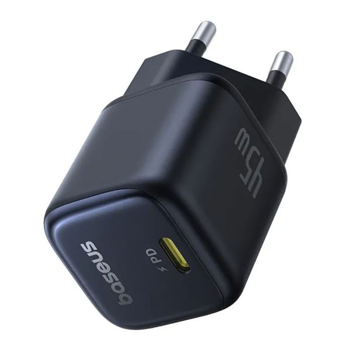 Мережевий зарядний пристрій Baseus PicoGo GaN Fast Charger 1C 45W EU Cosmic Black (P10176800123-00)
