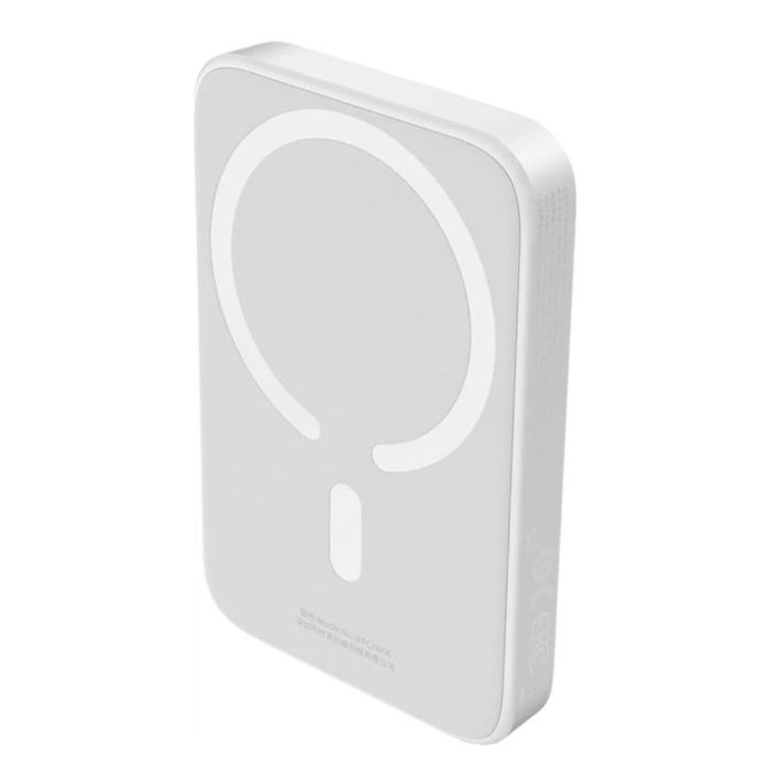 Зовнішній акумулятор Baseus Magnetic Mini Air Wireless Fast Charge Power Bank 6000mAh 20W Stellar White（With Simple Series Charging Cable Type-C to (P10059002223-00)