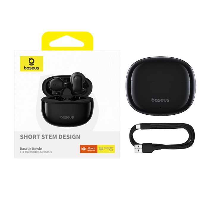 Бездротові навушники Baseus Bowie E11 True Wireless Earphones Cluster Black (A00053500113-Z1)