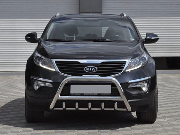 Кенгурятник WT003 (нержавейка) для Kia Sportage 2010-2015 гг