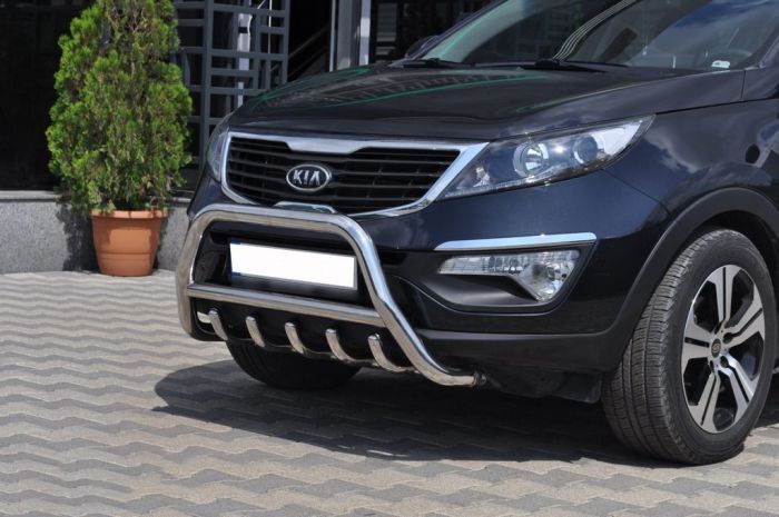 Кенгурятник WT003 (нержавейка) для Kia Sportage 2010-2015 гг