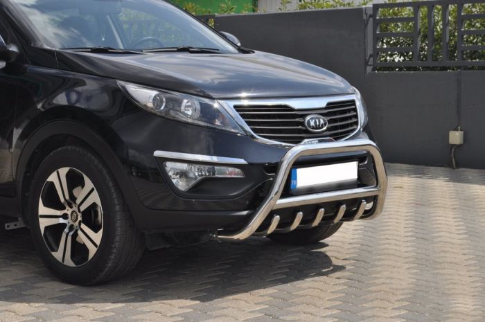 Кенгурятник WT003 (нержавейка) для Kia Sportage 2010-2015 гг