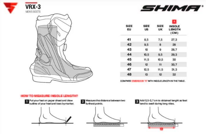 Моточеревики Shima VRX-3 Black 43