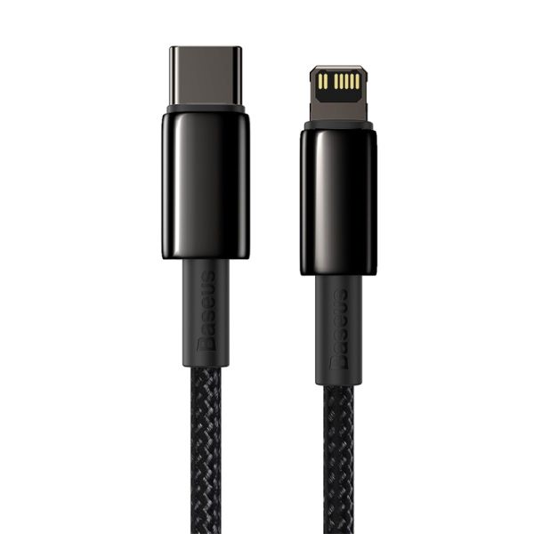 Кабель Baseus Tungsten Gold Fast Charging Data Cable Type-C to iP PD 20W 2m Black (CATLWJ-A01)