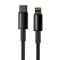 Кабель Baseus Tungsten Gold Fast Charging Data Cable Type-C to iP PD 20W 2m Black (CATLWJ-A01)