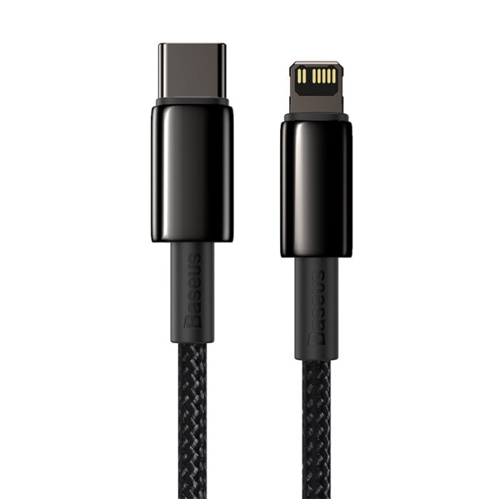 Кабель Baseus Tungsten Gold Fast Charging Data Cable Type-C to iP PD 20W 2m Black (CATLWJ-A01)