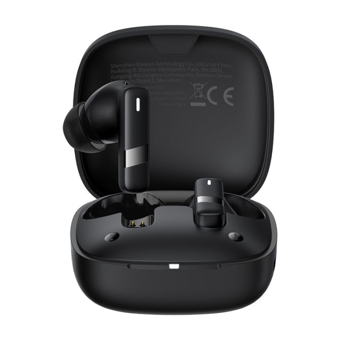 Бездротові навушники TWS Baseus Bowie E20, ENC, IPX5, Black (A00069700113-00)