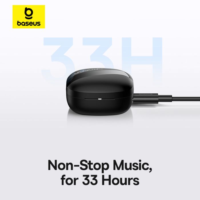 Бездротові навушники TWS Baseus Bowie E20, ENC, IPX5, Black (A00069700113-00)