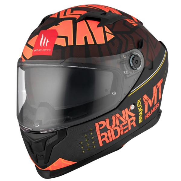 Мотошолом MT BRAKER SV PUNK RIDER B5 Matt Red S