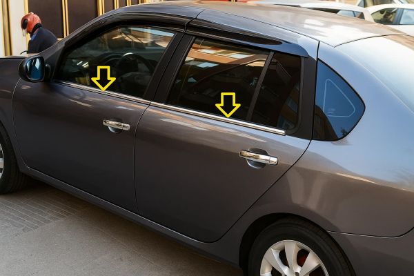 Наружные Окантовки Стекол Нержавейка (4 шт) для Renault Symbol 2008-2013 гг