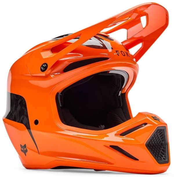 Мотошолом FOX V3 RS Helmet FRACTURE Flo Orange M