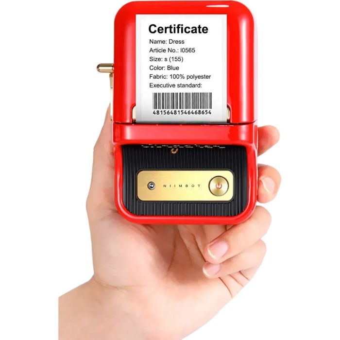 Термопринтер для друку наклейок NIIMBOT B21S Red (1AC13081606)