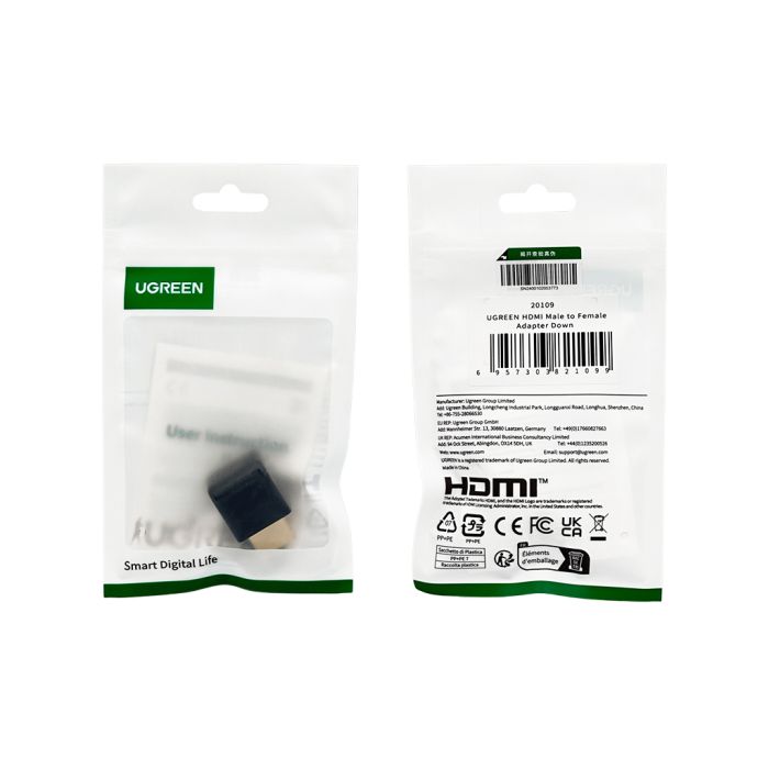 Адаптер UGREEN HDMI 4K Adapter Male to Female Down-angled (UGR-20109)