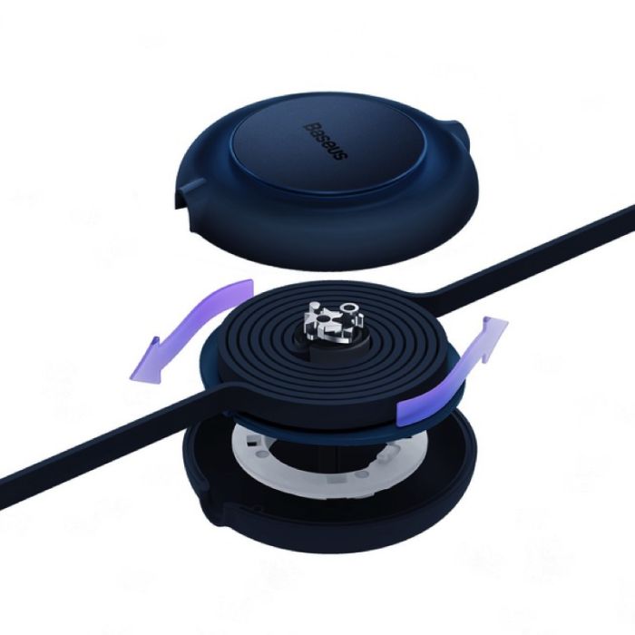 Кабель Baseus Bright Mirror 2 Series Retractable 3-in-1 Fast Charging  Data Cable USB to M+L+C 3.5A 1.1m Blue (CAMJ010003)