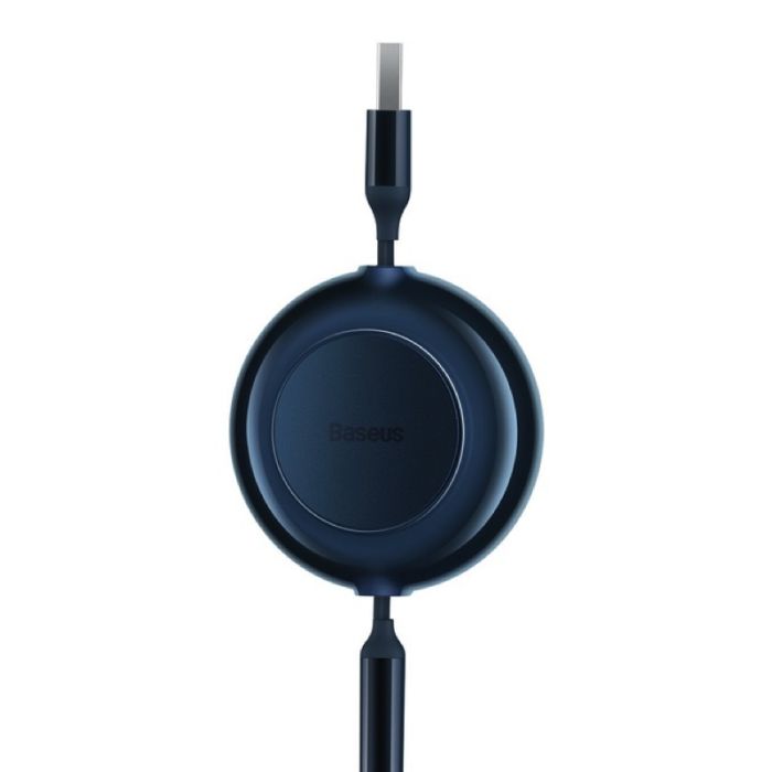 Кабель Baseus Bright Mirror 2 Series Retractable 3-in-1 Fast Charging  Data Cable USB to M+L+C 3.5A 1.1m Blue (CAMJ010003)