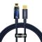 Кабель Baseus Explorer Series Auto Power-Off Fast Charging Data Cable Type-C to IP 20W 2m Blue (CATS000103)