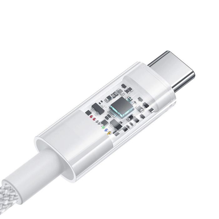 Кабель Baseus Gem Fast-Charging Data Cable USB to USB-C 100W 1m Moon White (P10373002211-00)