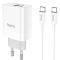 Мережевий зарядний пристрій з кабелем HOCO C80A Rapido PD20W+QC3.0 charger set (Type-C TO Type-C)(EU) White (6931474740533)