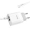 Мережевий зарядний пристрій з кабелем HOCO C80A Rapido PD20W+QC3.0 charger set (Type-C TO Type-C)(EU) White (6931474740533)