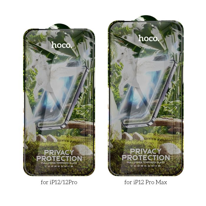 Захисне скло HOCO Full screen HD privacy protection tempered glass set for iP12 Pro Max (25PCS)(G11) Black (6931474771414)