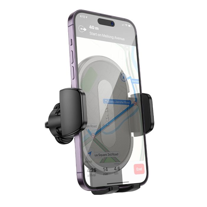 Автотримач для телефона BOROFONE BH133 Rio push-type car holder (air outlet) Black (6941991120664)