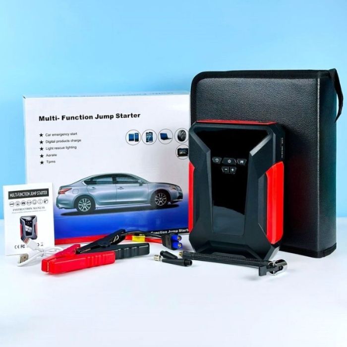 Пусковое устройство J16 12В 600-1800A с функцией Power Bank 39800mAh с компрессором (J16)