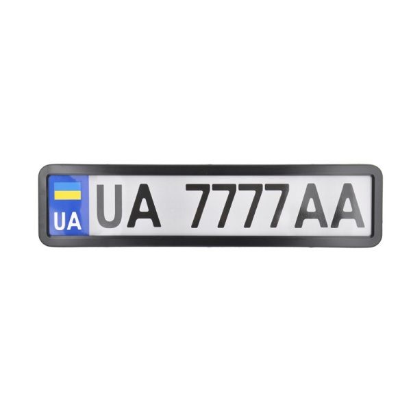 Чёрная глянцевая рамка для номерного знака CarLife для авто (NH430)