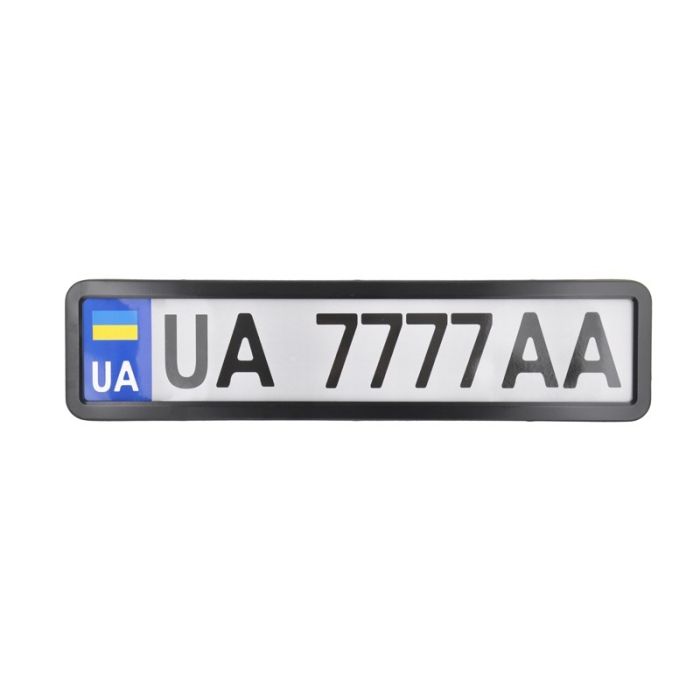 Чёрная глянцевая рамка для номерного знака CarLife для авто (NH430)