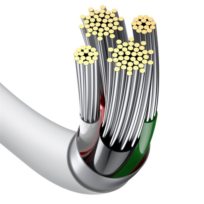 Кабель Baseus Superior Series Fast Charging Data Cable USB to iP 2.4A 0.25m White (CALYS-02)