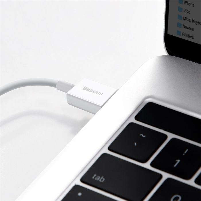 Кабель Baseus Superior Series Fast Charging Data Cable USB to iP 2.4A 0.25m White (CALYS-02)
