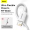 Кабель Baseus Superior Series Fast Charging Data Cable USB to iP 2.4A 0.25m White (CALYS-02)