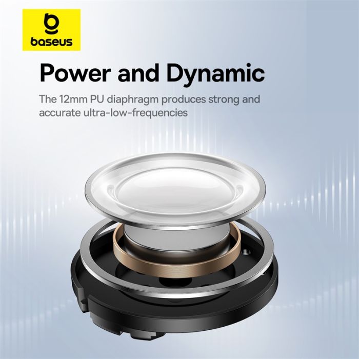 Бездротові навушники TWS Baseus Bowie E20, ENC, IPX5, Stellar White (A00069700223-00)