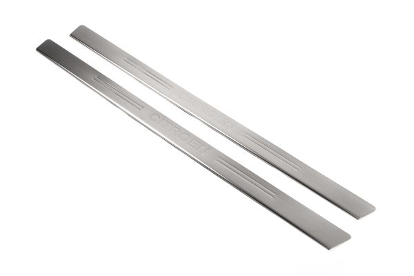 Накладки на пороги OmsaLine (2 шт., нержавейка) для Citroen C-2 2003-2009 гг