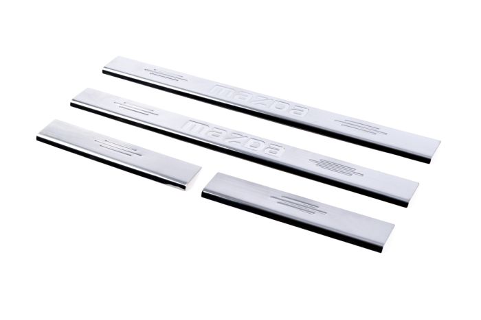 Накладки на пороги Carmos (4 шт, нержавейка) V-1 для Mazda 6 2003-2008 гг
