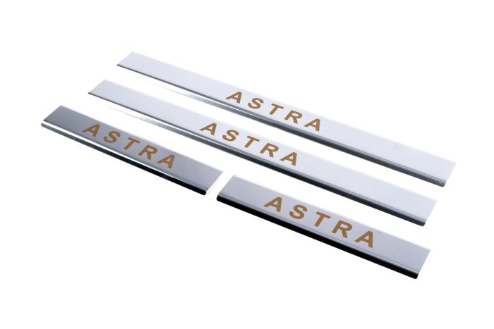 Накладки на пороги Carmos (4 шт, нержавеющая сталь) для Opel Astra G classic 1998-2012 гг