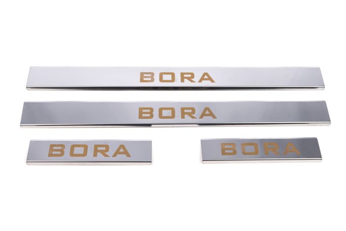 Накладки на пороги Carmos (4 шт, нержавейка) для Volkswagen Bora 1998-2004 гг