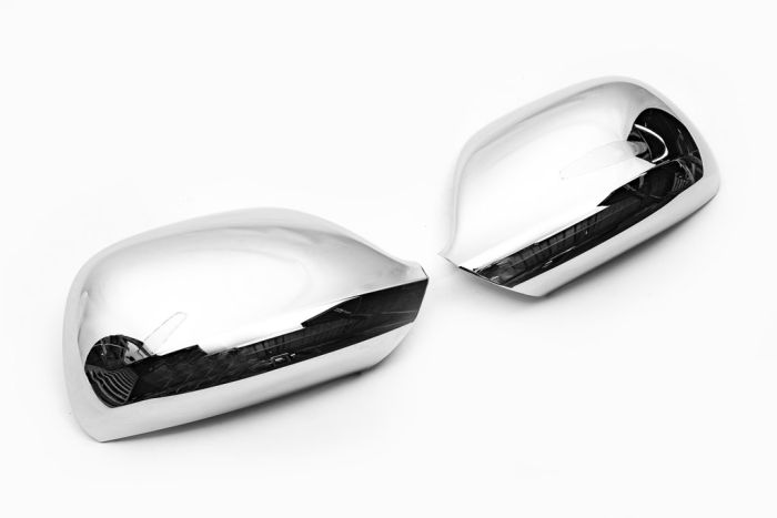 Накладки на Зеркала (2 шт, ABS) Carmos - Хромированный пластик для Volkswagen T5 2010-2015 гг