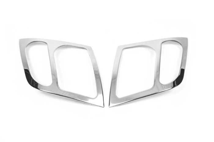Накладки на Фары (2 шт, Нержавейка) для Ford Connect 2006-2009 гг