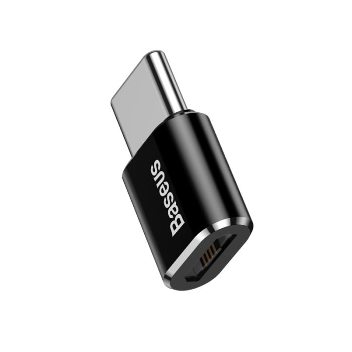 Адаптер Baseus Micro Female To Type-C Male Adapter Converter Black (CAMOTG-01)