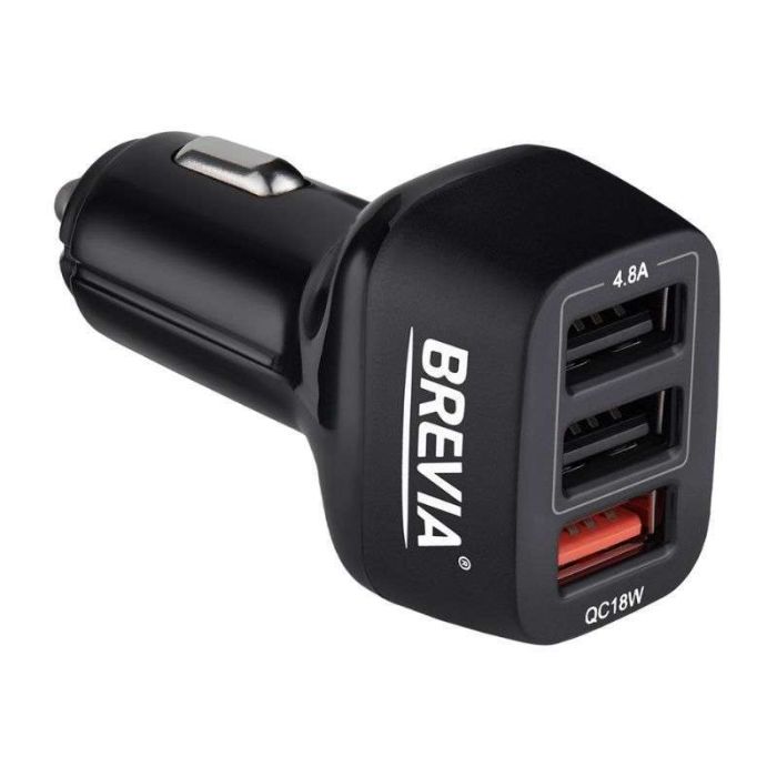 Зарядное устройство для авто BREVIA ePower TriDrive 42W 3хUSB-A черный (46042TUB)