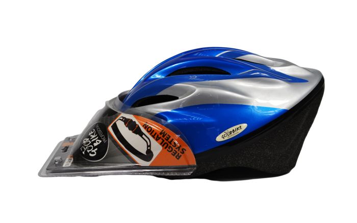 Шолом велосипедний "GOOD BIKE" M 56-58 см сіро/синій (88854/6-IS)